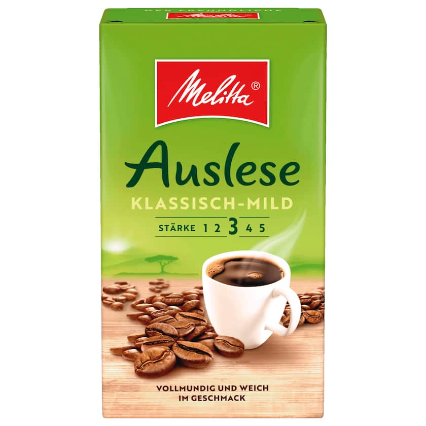 Melitta Auslese Klassisch-Mild Filterkaffee gemahlen 500g