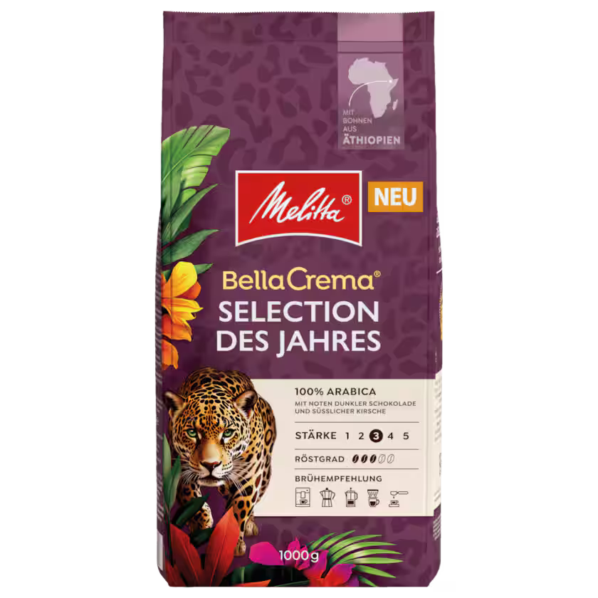 Melitta BellaCrema Selection des Jahres Ganze Kaffeebohnen 1kg