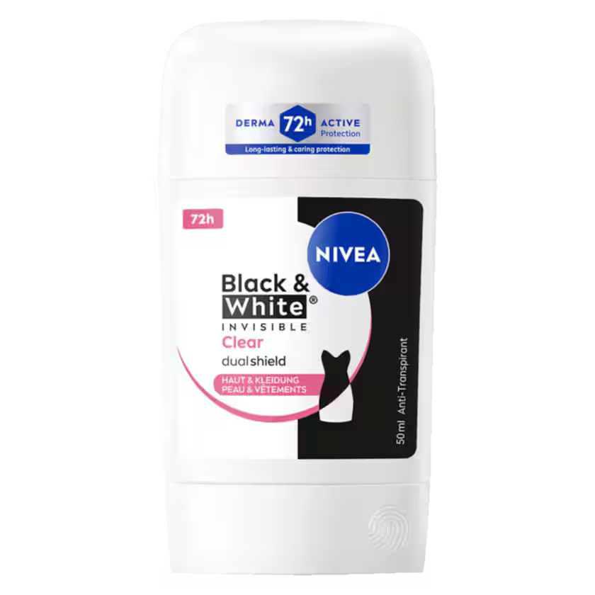 NIVEA Deostick Black and White Invisible Clear 50ml