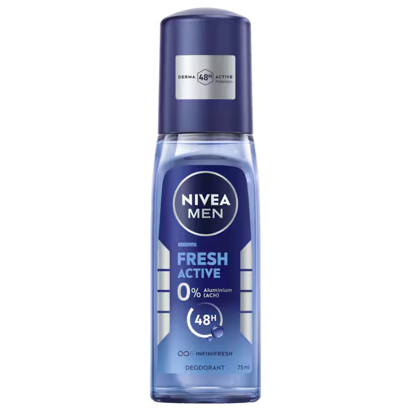 NIVEA Men Deo-Zerstäuber Fresh Active ohne Aluminium 75ml