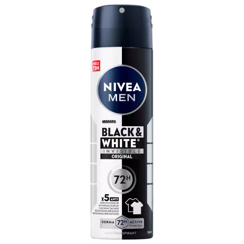 NIVEA Men Deospray Invisible Black and White Antitranspirant 150ml