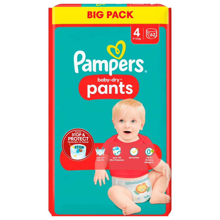 Pampers - Baby-Dry Pants - Gr.4+ Maxi+ (9-15 kg) 56ST