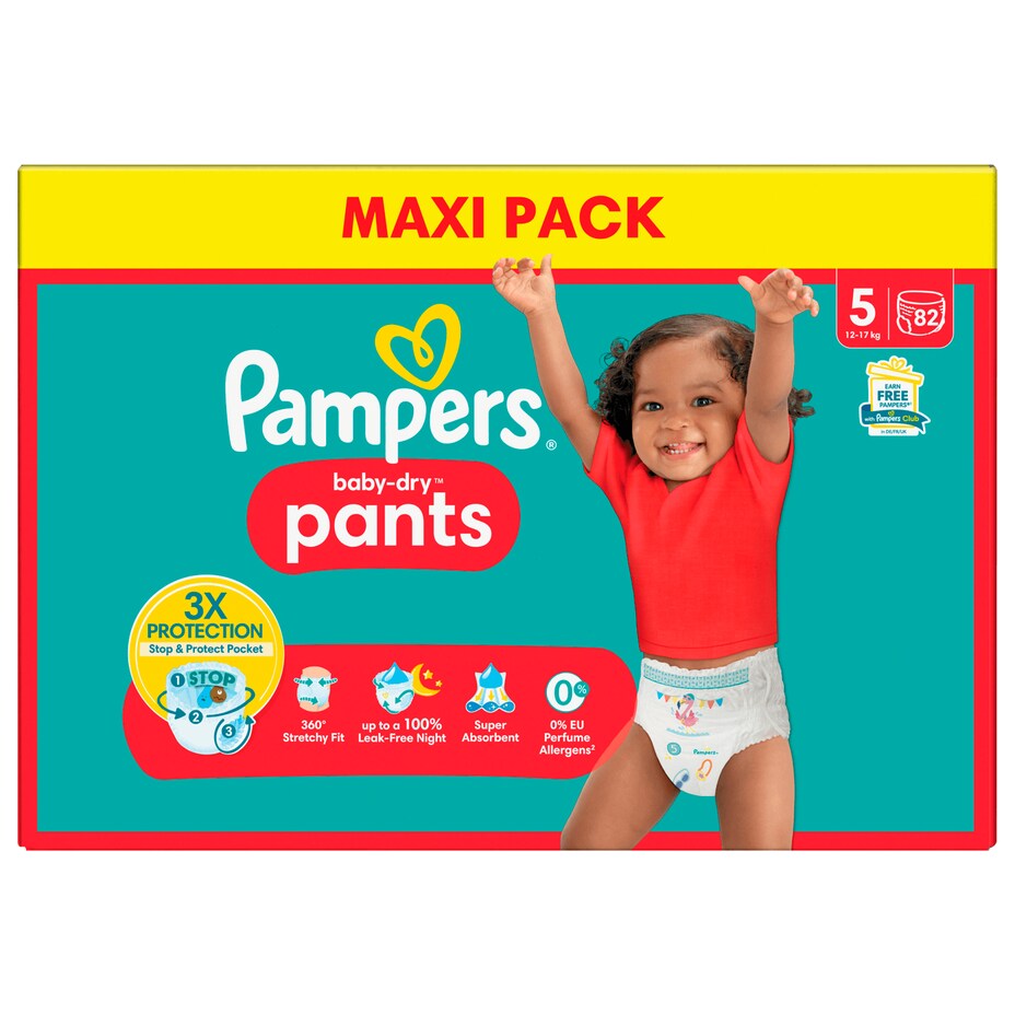 Pampers - Baby-Dry Pants - Gr.5 (12-17 kg) 82ST
