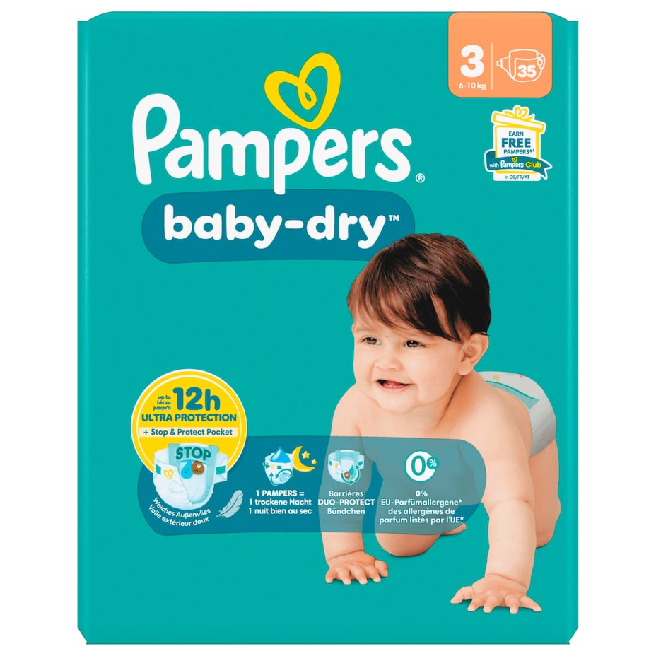 Pampers - Baby-Dry Windeln - Gr.3 (6-10kg) - 35ST