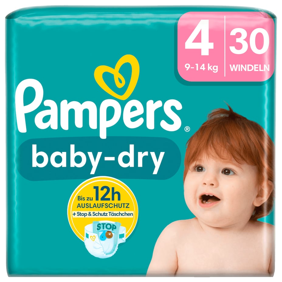 Pampers - Baby-Dry Windeln - Gr.4 (9-14kg) - 30ST