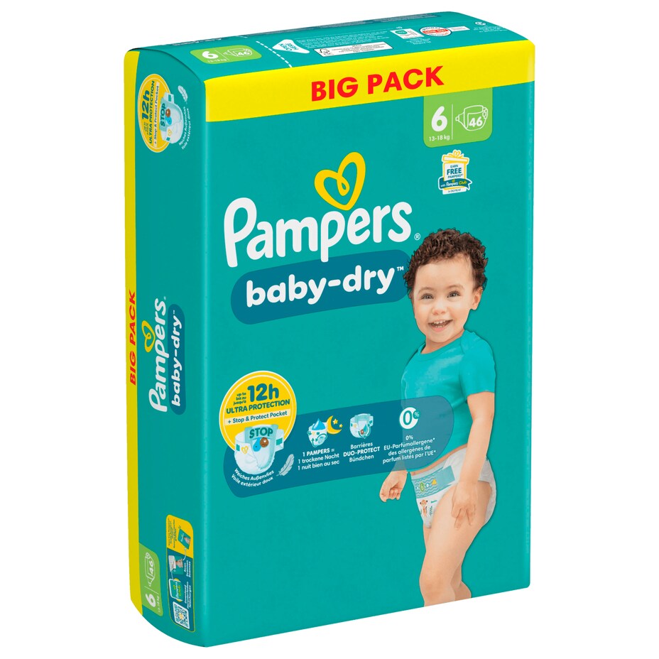 Pampers - Baby-Dry Windeln - Gr.6 (13-18kg) Big Pack - 46ST
