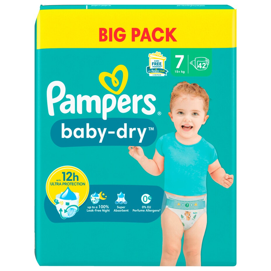 Pampers - Baby-Dry Windeln - Gr.7 (15+kg) Big Pack - 42ST