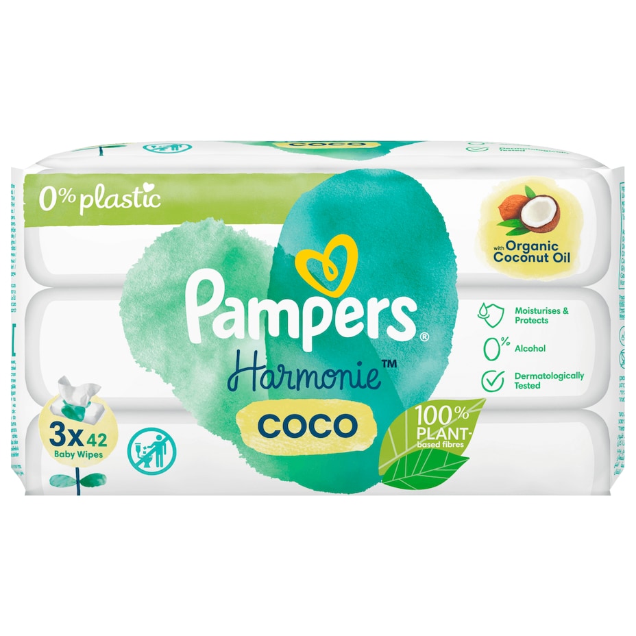 Pampers - Harmonie Aqua Feuchttücher - 3 x 42ST