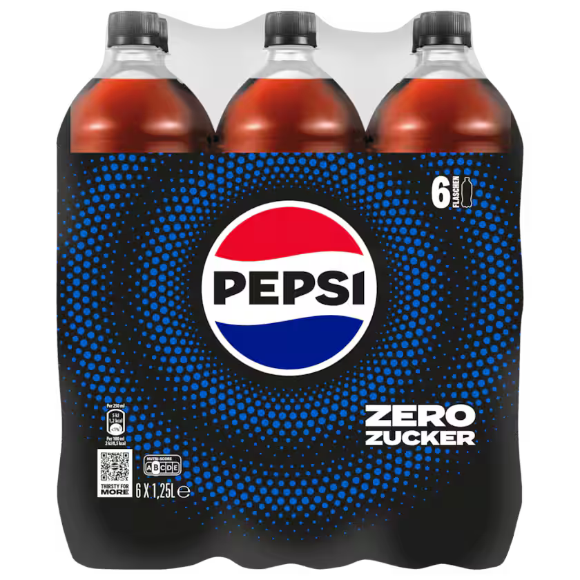 Pepsi Cola Zero Zucker 6x1,25l (EINWEG)