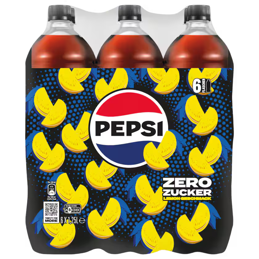 Pepsi Zero Zucker Lemon 6x1,25l (EINWEG)