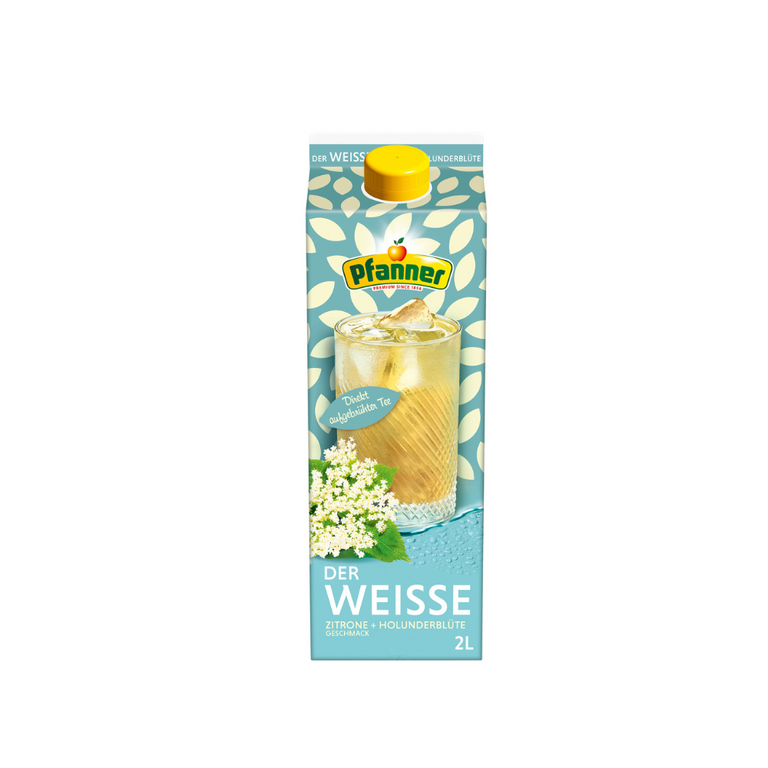 Pfanner Der Weiße Tee Zitrone-Holunderblüte 2l