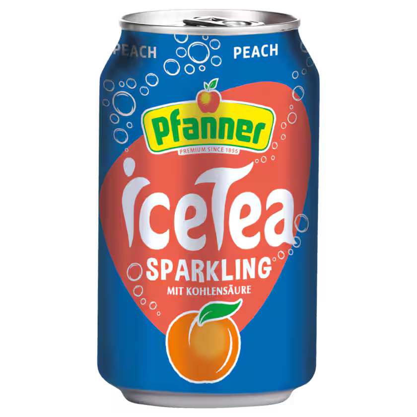 Pfanner Eistee Pfirsich Sparkling 0,33l (EINWEG)