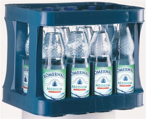 Römerwall Mineralwasser Medium Kasten 12 x 0,75 l Glas