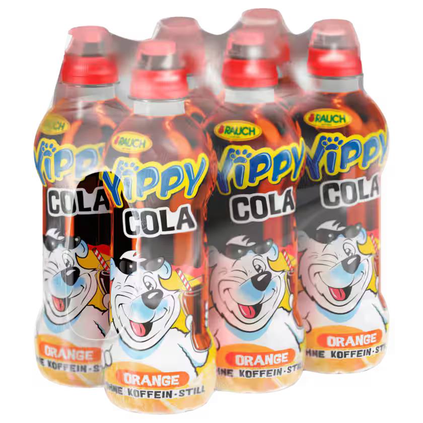 Rauch Yippy Cola ohne Koffein Orange 6x0,33l (EINWEG)