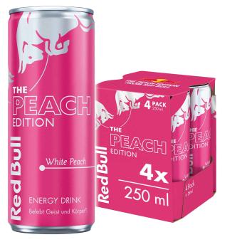 Red Bull Energy Drink Peach Edition White Peach 4x250ml