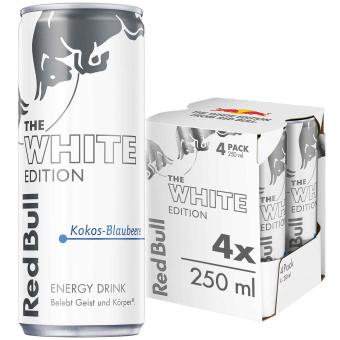 Red Bull Energy Drink White Edition Kokos-Blaubeere 4x250m