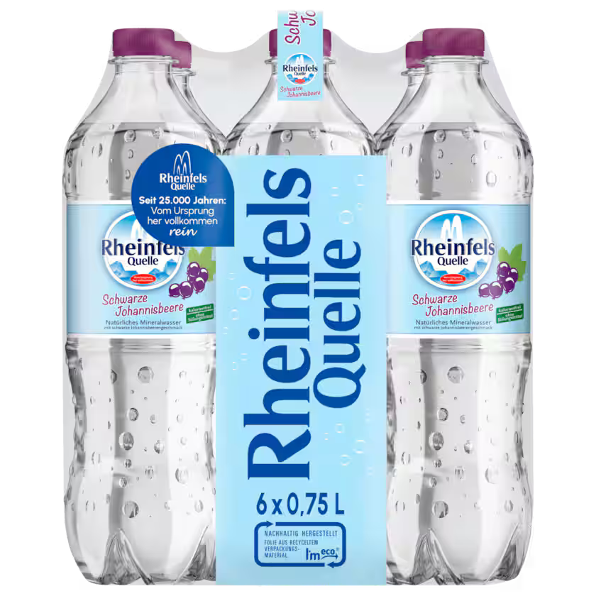 Rheinfels Quelle schwarze Johannisbeere 6x0,75l (EINWEG)