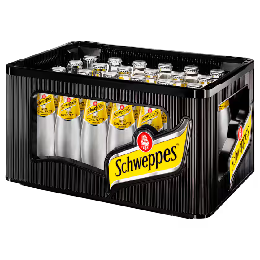 Schweppes Indian Tonic Water Kasten 24 x 0,2 l Glas