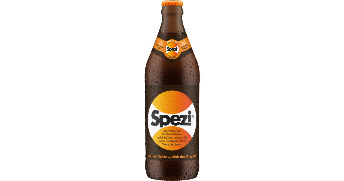 Spezi Cola Orange Limonade 0,5 l Glas