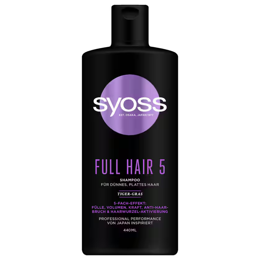 Syoss Full Hair 5 Shampoo Tiger-Gras 440ml