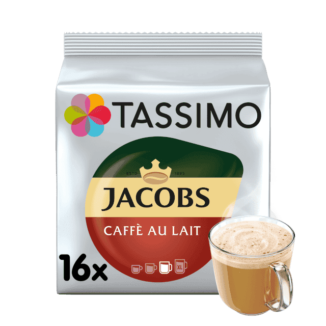 Tassimo Kaffeekapseln Jacobs Café au Lait 184g, 16 Kapseln