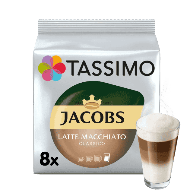 Tassimo Kaffeekapseln Jacobs Latte Macchiato Classico 264g, 8 Kapseln
