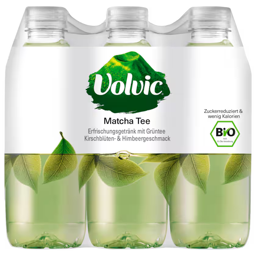 Volvic Bio Tee Matcha Kirschblüten- & Himbeergeschmack 6x0,75l (EINWEG)