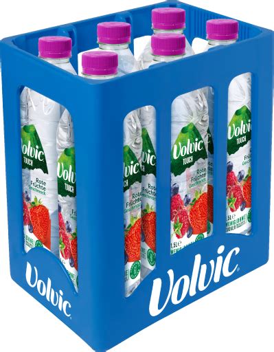 Volvic Touch Rote Früchte Kasten 6 x 1,5 l PET