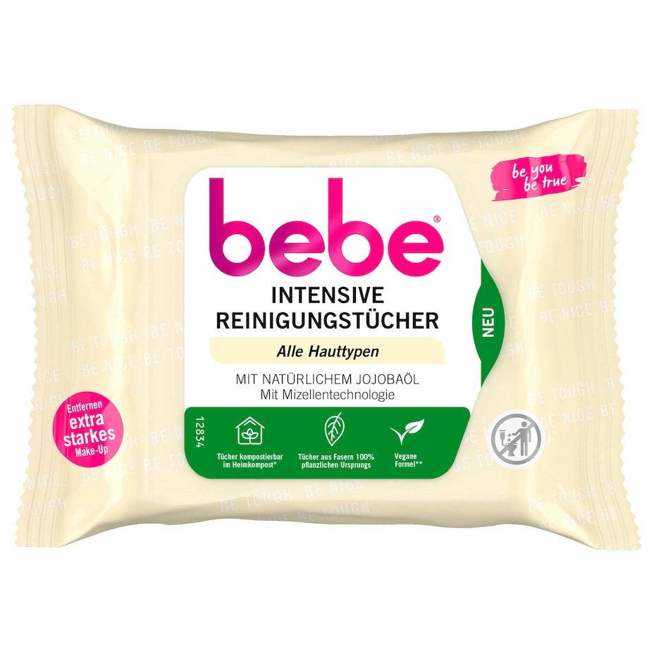 bebe - Intensive Reinigungstücher mit natürlichem Jojobaöl - 25ST