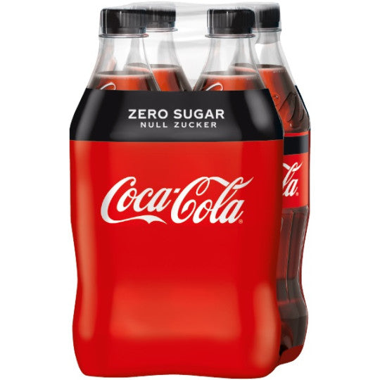 4x Coca Cola Zero 0,5L PET - Mehrweg
