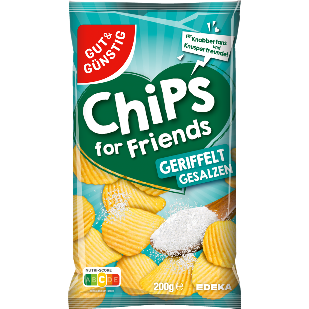 Gut & Günstig Chips geriffelt & gesalzen 200G
