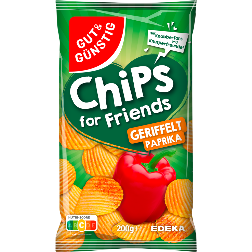 Gut & Günstig Chips geriffelt 200G