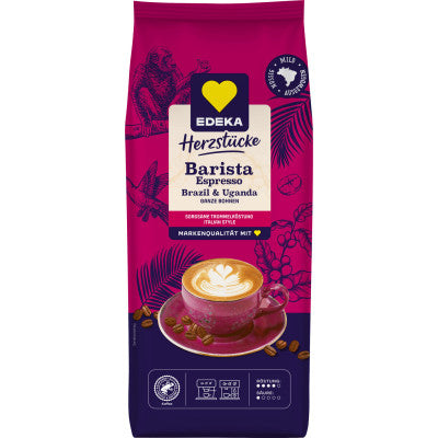 EDEKA Herzstücke Ganze Bohne Espresso Brazil & Uganda - 1 KG