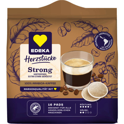 EDEKA Herzstücke Kaffeepads Strong 16 Stück (112 g)