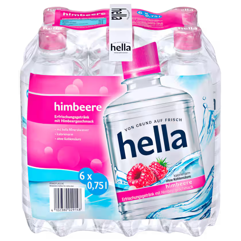 hella Mineralwasser Himbeere 6 x 0,75 l PET