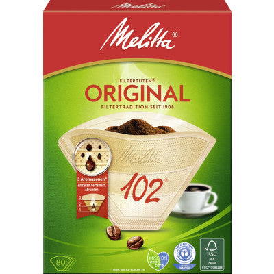 Melitta Aroma Filtertüten 102 naturbraun 80 Stück