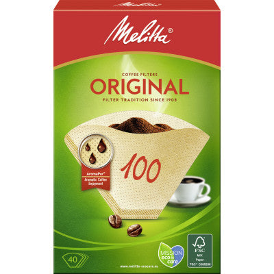 Melitta Filtertüten Original 100 naturbraun 40 Stück